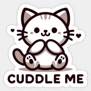 Cuddle Me Kitten Sticker